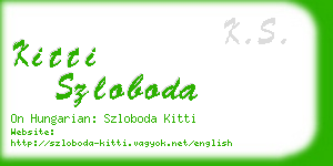 kitti szloboda business card